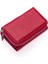 Hakiki Deri Kağıt Para ve Bol Kart Bölmeli Fermuarlı Kadın Cüzdanı - Kırmızı 5
