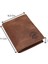 Hakiki Eskitme Deri Kağıt Para, Bozuk Para ve Kart Bölmeli Erkek Cüzdanı - Tiguan Kahve 1