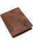 Hakiki Eskitme Deri Kağıt Para, Bozuk Para ve Kart Bölmeli Erkek Cüzdanı - Tiguan Kahve 2