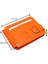 Hakiki Deri Çift Taraflı Kullanıma Uygun Kuşaklı Kağıt Para Klipsli Unisex Kartlık-Turuncu 1