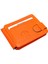 Hakiki Deri Çift Taraflı Kullanıma Uygun Kuşaklı Kağıt Para Klipsli Unisex Kartlık-Turuncu 2