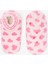 Pembe Kız Çocuk Heart Ayı Desenli Kaymaz Tabanlı Ev Patiği 4