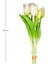 Yapay Lale 3 Çiçek 2 Tomurcuklu Beyaz 33 Cm. 4
