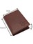 Hakiki Deri Kağıt Para, Bozuk Para ve Bol Kart Bölemli Erkek Cüzdan - Kahverengi 1