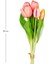 Yapay Lale 3 Çiçek 2 Tomurcuklu Pembe 33 Cm. 4