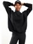 Siyah Parçalı Basic Sweatshirt 3408 1
