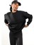 Siyah Parçalı Basic Sweatshirt 3408 3