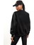 Siyah Parçalı Basic Sweatshirt 3408 5