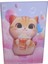 Puffy Kabartma Yüzey ( 14*20 Cm) 80 Yaprak Renkli Çizgili Hatıra Defteri ( Drinking Cat) 2