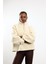 Krem Fermuarlı Polar Sweatshirt 7429 4