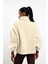 Krem Fermuarlı Polar Sweatshirt 7429 6