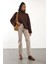 Yıkamalı Kahve Likralı Straight Jean RM1013 2