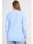 Çetinkaya Fithit 2321 Kadın Bisiklet Yaka Akrilik Simli Jakarlı Triko Kazak Açık Mavi 4