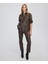 Deri Görünümlü Straight Fit Pantolon IW6250003223074 1