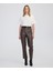 Deri Görünümlü Straight Fit Pantolon IW6250003223074 2