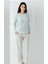9050 Kadın Uzun Kollu Bisiklet Yaka Pijama Takımı-Nil 2