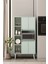 Linea Mint Yeşili Mdf Çok Amaçlı Fırın Dolabı Raflı,kapaklı 80X32X140 cm 1