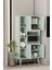 Linea Mint Yeşili Mdf Çok Amaçlı Fırın Dolabı Raflı,kapaklı 80X32X140 cm 3