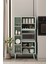 Linea Mint Yeşili Mdf Çok Amaçlı Fırın Dolabı Raflı,kapaklı 80X32X140 cm 4