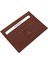 Hakiki Deri Slim Ince Unisex Kartlık - Taba 2