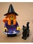 Orjinal LEGO Minifigür Witch With Cat 1
