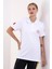Paramedik Yakalı Unisex Tshirt Kısa Kol - Beyaz 1