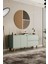 Mila Mint Yeşili Mdf 160 cm Raflı Konsol 2