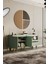 Mila Mint Yeşili Mdf 160 cm Raflı Konsol 3