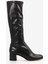 Hakiki Deri Kadın Siyah Çizme 29106 1