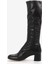 Hakiki Deri Kadın Siyah Çizme 29106 2