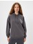 Arkası Baskılı Sweatshirt Oversize Kapüşonlu Şardonlu 3