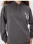 Arkası Baskılı Sweatshirt Oversize Kapüşonlu Şardonlu 5
