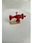 Altın Sarısı Kırmızı Mineli Dikiş Makinası Broş (3cm) 1