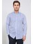 Slim Fit Non-Iron Çizgili Mavi Gömlek 1