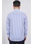 Slim Fit Non-Iron Çizgili Mavi Gömlek 4