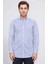 Slim Fit Non-Iron Çizgili Mavi Gömlek 6
