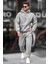 Boyalı Gri Kapşonlu Basic Eşofman Takımı 5925 2