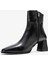 Arven Siyah Cilt Kadın Kalın Topuklu Bot 4