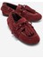 Fenora Bordo Süet Hakiki Deri Saçaklı Püsküllü Kadın Loafer Ayakkabı 1