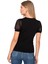 Özkan 27680 Kadın Premium Kumaş Ring Viskon Kısa Kollu T-Shirt Bluz Bisiklet Yaka Tül Detaylı 2