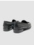 %100 Hakiki Deri Siyah Püsküllü Kadın Loafer 4
