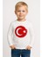 Erkek Çocuk Bayrak Baskılı Uzun Kol T-Shirt - Beyaz 2
