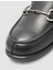 %100 Hakiki Deri Siyah Kadın Toka Detaylı Günlük Ayakkabı 5
