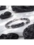 Snowy Obsidian Doğaltaş Çelik Halat ve Çelik Klipsli Bileklik 33512B19D2 3