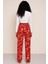 Kadın Desenli Süet Tek Alt Kırmızı 2