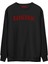Basic Premium Siyah Sweatshirt Bisiklet Yaka Düz Sweatshirt, Erkek, Kadın, Unisex Sweatshirt 1