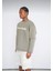 Oversize Dirsek Detaylı Haki Sweatshirt 3