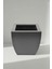 Zenith 30 cm Kare Kavisli Saksı - İç ve Dış Mekan Modern Metal Saksılık (30x30/20 cm) 1