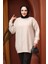 Bej Tesettür Triko Kazak Tunik 8824BEJ 1