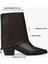 Kadın Alessi Kahve Cilt Fermuar Detaylı Bot 3